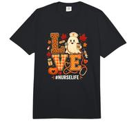 Nurse Life Halloween Ghost Estetoscopio Enfermera de otoño Comfort Colors Adult Heavyweight T-Shirt