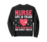 Nurse Life Is Filled with Heartbeats and Sweet Treats Sudadera