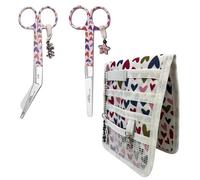 Nurse Life Pack MAXI2 | Tijeras Mayo y Pico Pato y organizador - Punta Roma | - I love it -, Punta Redonda | Enfermera Profesional, Primeros Auxilios, Vendaje. (Corazones y Corazones)