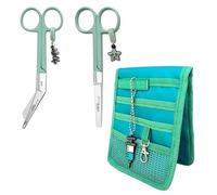 Nurse Life Pack MAXI2 | Tijeras Mayo y Pico Pato y organizador - Punta Roma | - I love it -, Punta Redonda | Enfermera Profesional, Primeros Auxilios, Vendaje. (Verde agua y Verde)