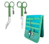 Nurse Life Pack MAXI2 | Tijeras Mayo y Pico Pato y organizador - Punta Roma | - I love it -, Punta Redonda | Enfermera Profesional, Primeros Auxilios, Vendaje. (Verde y Verde)