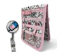 Nurse Life Pack Salvabolsillos y Extensible | No Todos Son Iguales | Organizador Bolsillo Enfermeria | Original Regalo Enfermera | para Guardar Tijeras y Accesorios (Rosa Flores JERINGA)