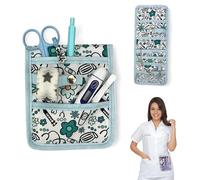 Nurse Life Salvabolsillos | No todos son iguales | Organizador de Bolsillo Enfermeria | Original regalo Enfermera para guardar Tijeras y Accesorios (VERDE AGUA FLORES)