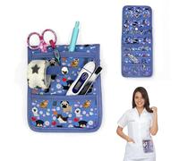 Nurse Life Salvabolsillos Premium 2025 | No todos son iguales | Organizador de Bolsillo Enfermeria | Original regalo Enfermera para guardar Tijeras y Accesorios (AZUL PERROS FLORES)