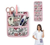 Nurse Life Salvabolsillos Premium 2025 | No todos son iguales | Organizador de Bolsillo Enfermeria | Original regalo enfermera para guardar Tijeras y Accesorios (ROSA FLORES)
