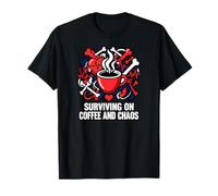 Nurse Life Surviving On Coffee and Chaos ER Camiseta