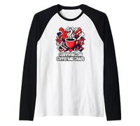 Nurse Life Surviving On Coffee and Chaos ER Camiseta Manga Raglan