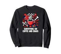 Nurse Life Surviving On Coffee and Chaos ER Sudadera