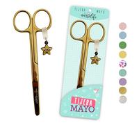 Nurse Life Tijeras Enfermeria Punta Recta - Ideal para Porta tijeras Enfermeras - Punta Redonda Profesional Enfermeria - Primeros Auxilios - Tijeras Mayo (Oro)