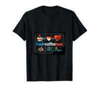 Nurse Night Shift Fuel = café^corazón Matemáticas Gráfico Camiseta