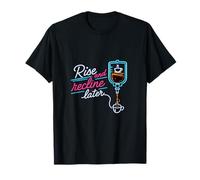 Nurse Night Shift Neon IV Coffee levántese y Recline más Tarde Camiseta