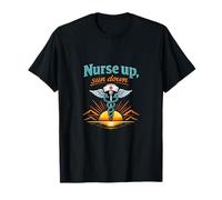 Nurse Night Shift Nurse Up Sun Down Gráfico Camiseta