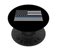 Nurse Police Wife Officer Thin Blue Line Heart Flag PopSockets PopGrip Adhesivo