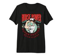 Nurse Power Saving Life Is My Job Not All Heroes Wear Capes Camiseta Premium