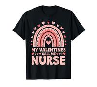 Nurse Rainbow My Valentines Call Me Nurse Cute Valentine Camiseta