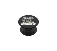 Nurse School Meme No Sleep No Money No Life Nursing Student PopSockets PopGrip Adhesivo