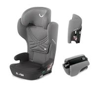 Nurse Spring Silla de Coche i-Size 100-150 cm, 4-12 Años, Isofix, Plegable, Portátil, Reclinable Multiposición, Gris