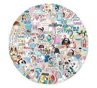 Nurse Stickers, Cartoon Medical Decals, Funny Waterproof PVC, Sturdy UV Resistant, Ideal for Laptops Lunch Boxes Notebooks, 1.18-2.36 Inches, Multicolor, 100 Pieces