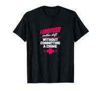 Nurse Survived Another Shift Humor Oscuro Diseño Retro Camiseta