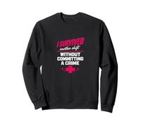 Nurse Survived Another Shift Humor Oscuro Diseño Retro Sudadera
