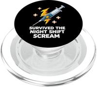 Nurse Survived The Night Shift Scream PopSockets PopGrip para MagSafe