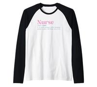 Nurse Sustantivo Scrub con Miracle Worker Camiseta Manga Raglan
