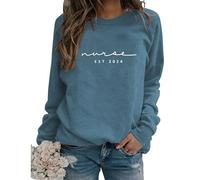 Nurse Sweatshirt Funny Nursing Womens Coffee Scrubs Rubber Gloves Long Sleeve Crewneck Pullover for Nurses