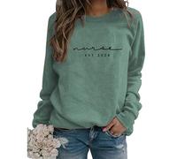 Nurse Sweatshirt Funny Nursing Womens Coffee Scrubs Rubber Gloves Long Sleeve Crewneck Pullover for Nurses