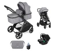 Nurse Wander C Trio Carrito de Bebé 3 en 1, Capazo Convertible en Hamaca y Silla de Coche i-Size, Plegado Compacto, con Accesorios, Gris