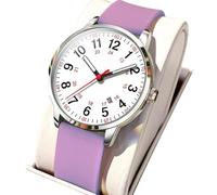 Nurse Watch Analog, Waterproof Medical Watch, Silicone Strap Pocket, Easy-Read Dial with Second Hand for Doctors, Nurses, and Healthcare Professionals, 9.45 Inches