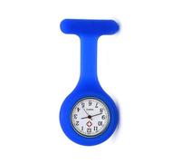 Nurse Watch Brooch, Silicone with Pin/Clip, Infection Control Design, Health Care Nurse Doctor Paramedic Medical Brooch Fob WatchBlue