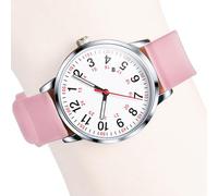 Nurse Watch, Silicone Strap Analog Watch, 0.45in Waterproof Easy Read, Casual Fashion 24 Hour, Sport Wrist Small Clock for Second Hand, Women Men, Healthcare Professionals