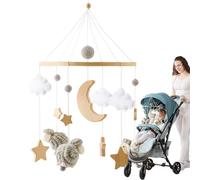 Nursery Bassinet Pendant, Crib Mobile, Musical Portable Bohemian Crib Mobile For 0-3 Boys And Girls Nursery Stroller Decoration