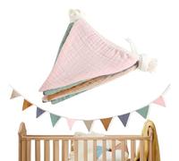 Nursery Bunting Banner Flags, Cotton Triangle Pennant Garland, Washable Pennant Banner for Bedroom Living Room Shower Party or Home Décor, Reusable and Easy to for Stylish Room Decoration