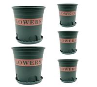 Nursery Pots - 5 Pieces Seedling Supplies, Plant Germination Container, Flower Growing Vessel, Vegetable Farming Kit, Garden Accessory, Black Set For Windowsill Balcony Patio