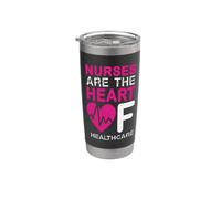 Nurses Are The Heart Of Healthcare Funny Nursing Nurse Vaso térmico de acero inoxidable de doble pared