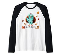 Nurses ER ICU RN Fall Autumn Thanksgiving Turkey Gobble Camiseta Manga Raglan