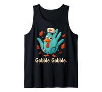 Nurses ER ICU RN Fall Autumn Thanksgiving Turkey Gobble Camiseta sin Mangas