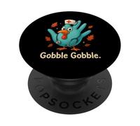 Nurses ER ICU RN Fall Autumn Thanksgiving Turkey Gobble PopSockets PopGrip Adhesivo