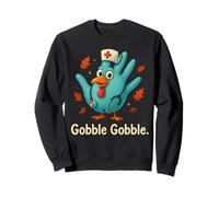 Nurses ER ICU RN Fall Autumn Thanksgiving Turkey Gobble Sudadera