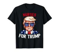 Nurses For Trump 2024 Bandera Americana 4 de Julio Camiseta