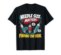 Nurses Needle Size Matters Funny Nursing Camiseta