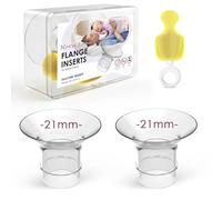 Nursi Luna Insertos de brida de 21 mm para brida de 24 mm para la mayoría de bombas, kit de tamaño de brida, inserto de brida de silicona, reduce el túnel de pezón de 24 mm hasta 19 mm, kit esencial
