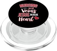 Nursing In My Veins Jesus In My Heart RN PopSockets PopGrip para MagSafe