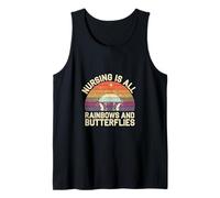 Nursing Is All Rainbows And Butterflies Médico Camiseta sin Mangas