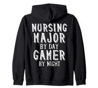 Nursing Major by Day Gamer by Night Gift For Gaming Nurses Sudadera con Capucha
