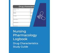 Nursing Pharmacology Logbook: Drug Characteristics Study Guide