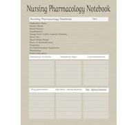 Nursing Pharmacology Notebook: Blank Medication Record Sheets for Nursing & Medical Students | Study & Practice Log