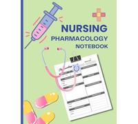 Nursing Pharmacology Notebook: Blank Medication Study Template : 8.5x11in Big Size : 100 Individual forms for Nursing Students to Organize and Document Drug Information: Des: 1