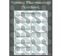 Nursing Pharmacology Notebook: Blank Medication Template Workbook for Nursing Students